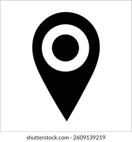 icon of a map pointer essential for location services navigation apps and geographical representations