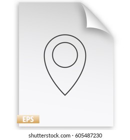 Icon of map pointer vector illustration