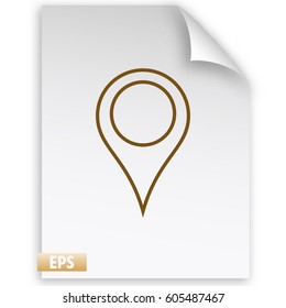 Icon of map pointer vector illustration