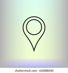 Icon of map pointer vector illustration