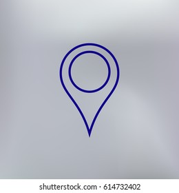 Icon of map pointer vector illustration