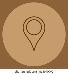 Icon of map pointer vector illustration