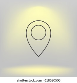 Icon of map pointer vector illustration