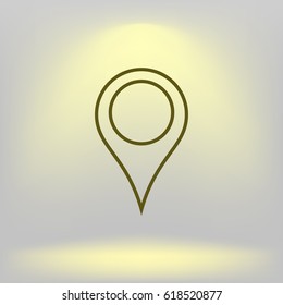 Icon of map pointer vector illustration