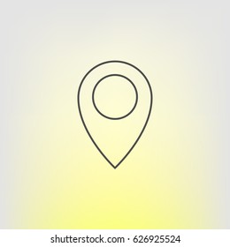 Icon of map pointer vector illustration