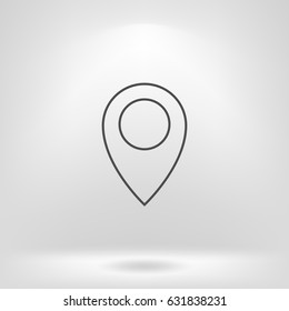 Icon of map pointer vector illustration