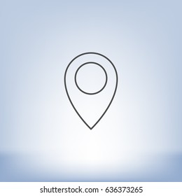 Icon of map pointer vector illustration