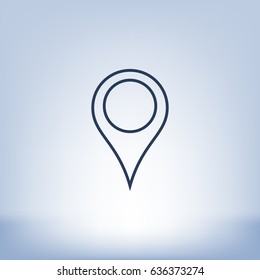 Icon of map pointer vector illustration