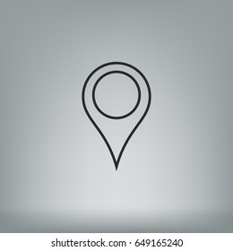 Icon of map pointer vector illustration