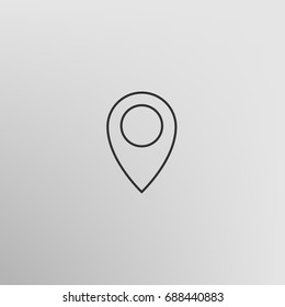 Icon of map pointer vector illustration