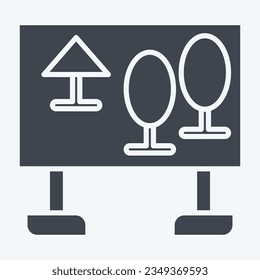 Icon Map. related to Amusement Park symbol. glyph style. simple design editable. simple illustration