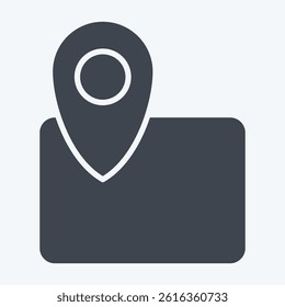 Icon Map. related to Civil Engineering symbol. glyph style. design editable