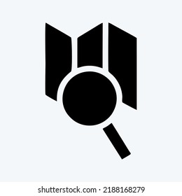 Icon Map. suitable for education symbol. glyph style. simple design editable. design template vector. simple illustration