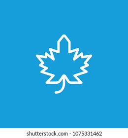 Icon of maple leaf. Foliage, Canadian flag, autumn. Emblem concept. Can be used for topics like Canada, season, fall.