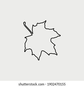icono de una hoja de arce. ilustración vectorial