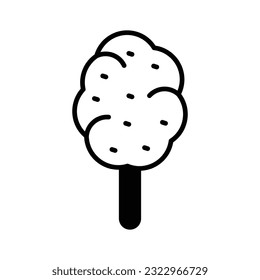 Un icono de arce taffy en estilo moderno, listo para usar y descargar
