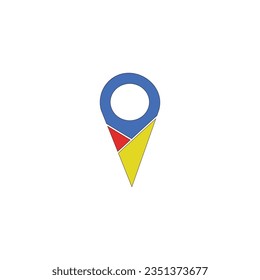 icon maps template design trendy