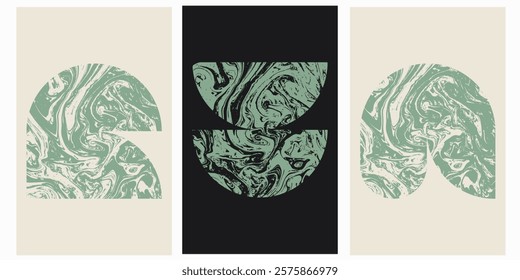 icon with marble poster.Elegant marble texture set. Luxury vector,black,green,orange, made on ‎January ‎22, ‎2025 .