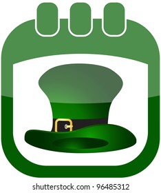 icon of March 17 in a calendar vector illustration