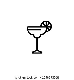Icon of margarita glass. Beverage, liquor, event. Alcohol drink concept. Can be used for topics like party, menu, celebration 