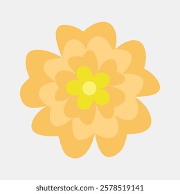 Icon marigold. Beautiful flowers elements. Icon in flat style.