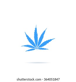Icon marijuana leaf.