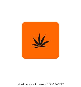 Icon marijuana leaf.