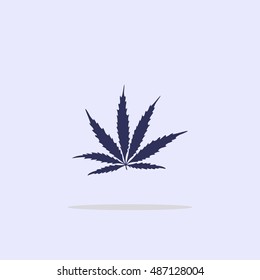 Icon marijuana leaf.