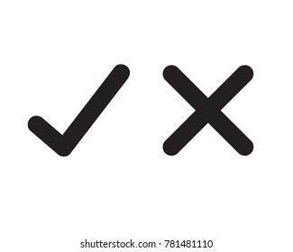 icon mark choice yes no symbol sign vector 