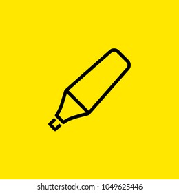 Icon of marker pen. Fineliner, felt-tip marker, highlighting. Writing instrument concept. Can be used for topics like note, design, art, drawing