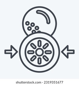 Icon Marker. related to Golf symbol. line style. simple design editable. simple illustration