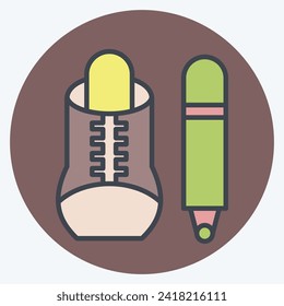 Icon Marker. related to Shoemaker symbol. color mate style. simple design editable. simple illustration
