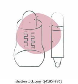 Icon Marker. related to Shoemaker symbol. Color Spot Style. simple design editable. simple illustration
