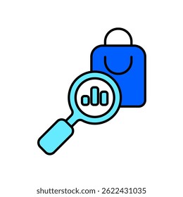Icon a market analyst, isolated against a clean background.