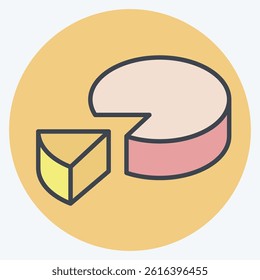 Icon Market Percentage. related to Audit symbol. color mate style. design editable