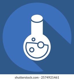 Icon Market Research. related to Media and Advertising symbol. long shadow style. editable