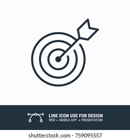 Icon marketing target graphic design single icon vector illustration