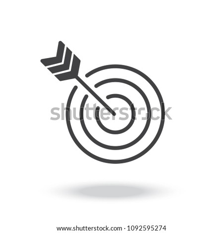 Icon marketing target vector icon