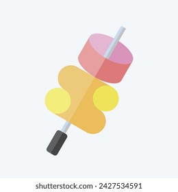 Icon Marshmallow. related to Picnic symbol. flat style. simple design editable. simple illustration