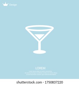 Icon of martini glass. Vector illustration EPS 10.