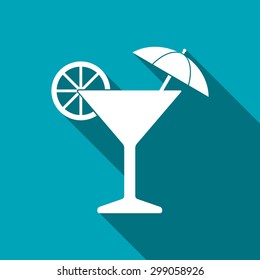 Icon of martini glass, vector illustration