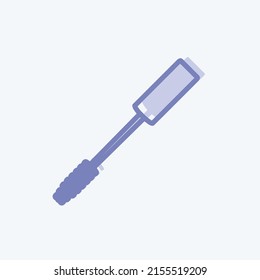 Icon Mascara Brush. suitable for beauty care symbol. two tone style. simple design editable. design template vector. simple symbol illustration