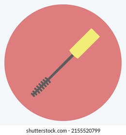Icon Mascara Brush. suitable for beauty care symbol. color mate style. simple design editable. design template vector. simple symbol illustration