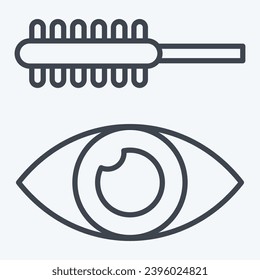 Icon Mascara. related to Cosmetic symbol. line style. simple design editable. simple illustration