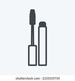 Icon Mascara. suitable for beauty care symbol. line style. simple design editable. design template vector. simple symbol illustration