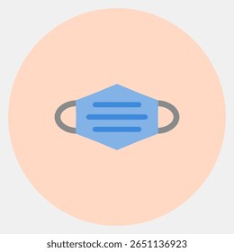 Icon mask. Medical elements. Icon in color mate style.