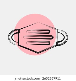 Icon mask. Medical elements. Icon in color spot style.