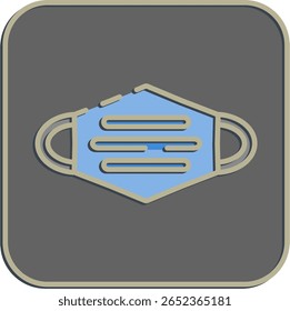 Icon mask. Medical elements. Icon in embossed style.