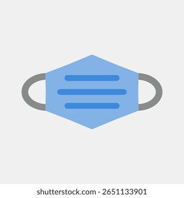 Icon mask. Medical elements. Icon in flat style.
