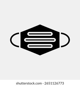 Icon mask. Medical elements. Icon in glyph style.